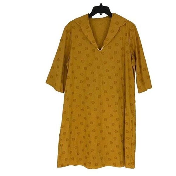 RTW Charleston Womens Polka Dot‎ Print Shirt Dress Mud Size XL - Picture 1 of 7